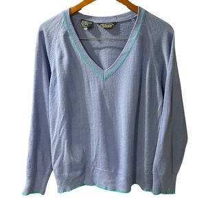 VINTAGE Eileen Fisher Sweater Women Purple 40 Pullover Preppy 70s Deadstock VTG